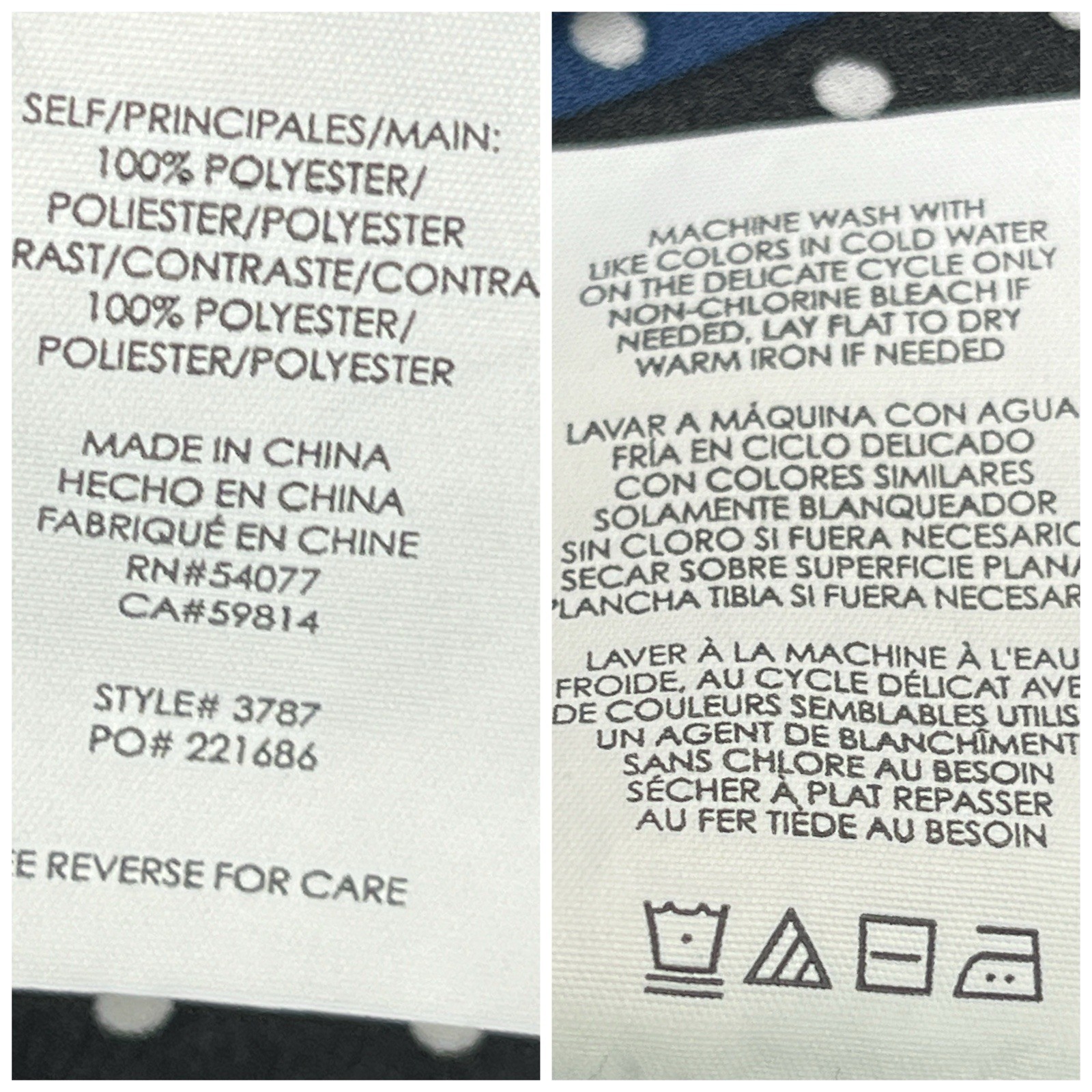 Cabi Patchwork Animal Print Polka Dot Peplum Top … - image 5