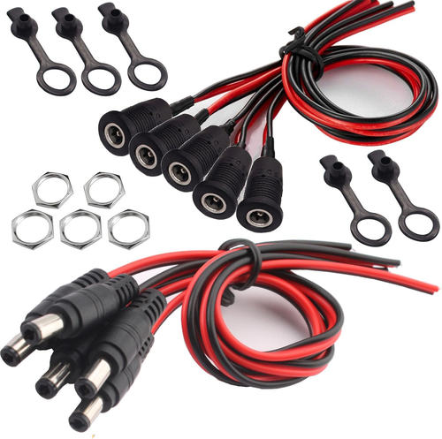 Prise Femelle DC 5,5×2,5 Mm – à Souder, Montage Sur Panneau – 10A, 30V – Avec Vis – Alliage D’aluminium