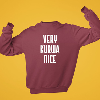 Sehr Kurwa schönes Sweatshirt lustig polnisch Slang Meme sarkastischer Humor Freunde Geschenk