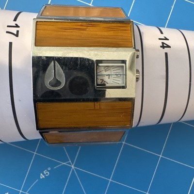 Nixon The Rotolog Teak Wood Watch - Runs - Back Light Functional