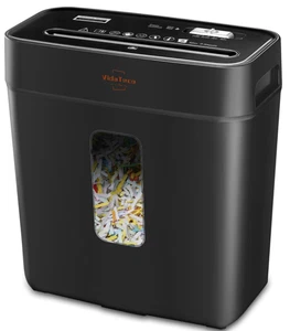 Déchiqueteuse 8-Sheet Cut croisé P-4, Papier/carte/Étaple Shreds, Jam-Proof, 3.04Gal Bin