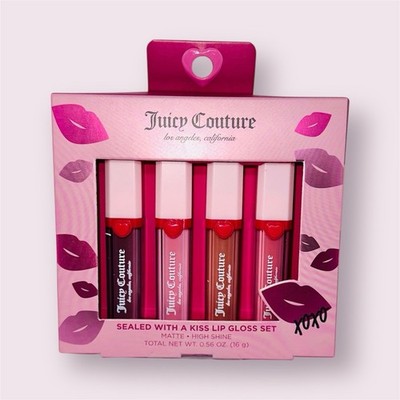 Juicy Couture Sealed With A Kiss Lip Gloss Set Matte High Shine 0.56oz