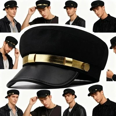   Chauffeur Hat Vintage Captain Newsboy Cap for Men Women Costume Accessory