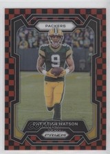 2023 Panini Prizm Black & Red Checker Prizm Christian Watson #107 1a1o