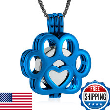 Oinsi Pet Cremation Jewelry for Dog/Cat Ashes - Stainless Steel Paw Print Urn