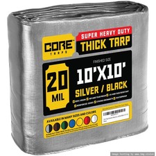Core Tarps Extreme Heavy Duty 20 Mil Tarp Cover, Waterproof, UV Resistant, Rip