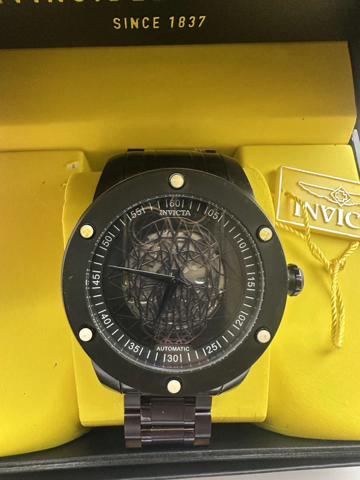 INVICTA SPEEDWAY SKULL 27620 Purple Bracelet 51mm Automatic Watch - image 2 of 4
