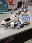 Vtg Playmobil Police Car BMW Vehicle 9" Toy Chopper Special Motorcycle Cop Lot!