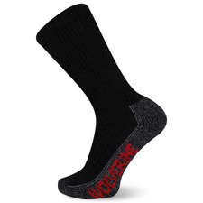 Wolverine Men's Steel-Toe Cotton Crew Socks Black 2 pairs Size Large - WWM4000