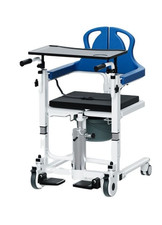 Hydraulic Patient Lift Transfer Chair 330lbs Foldable Nursing Wheelchair Table
