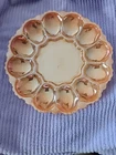 Fire King Original Peach Luster Luminescent Deviled Egg Plate 10” EVC