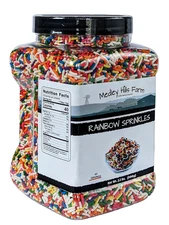 Rainbow Sprinkles by  in Reusable Container 2.2 Lbs. - Great Bulk Rainbow Sprink