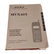 Vintage Audiovox MVX405 Cellular Phone User Manual - 1997 Original -...