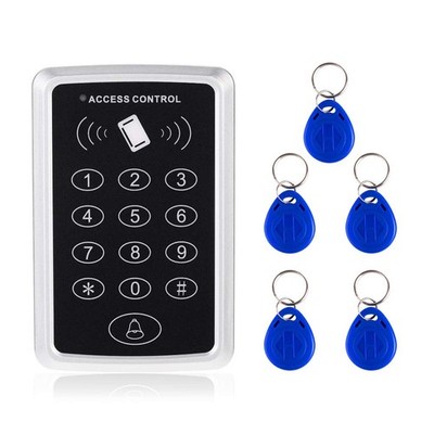 Door Access Control System, Stand-Alone Password Keypad + 5PCS Key Fobs Keych...