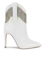 Raye Blade Bootie Heels in White Size 8.5 $298 Cowgirl Heels