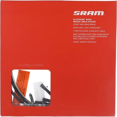 SRAM SLICKWIRE ROAD BREMSZUG KIT AUßENHÜLLEN KAPPEN BODWENZUG BREMSSEIL RENNRAD - Bild 1 von 2
