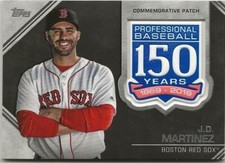 2019 Topps Update J.D. MARTINEZ 150th Anniversary Commemorative Patch RED SOX