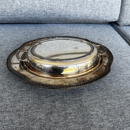 Plato de servir cubierto plateado EPNS 4627 vintage - Imagen 10 de 10