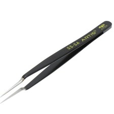 Aven 18040ARS SS-SA Style Artis Tweezer, Black with Yellow Print