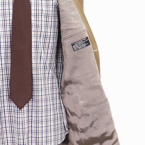 J. Ferrar 44R Brown Sport Coat Blazer Jacket Solid 2B Polyester - Picture 10 of 11