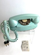 Vtg Rotary Dial Telephone Desk Phone Stromberg Carlson TEAL Princess Color READ