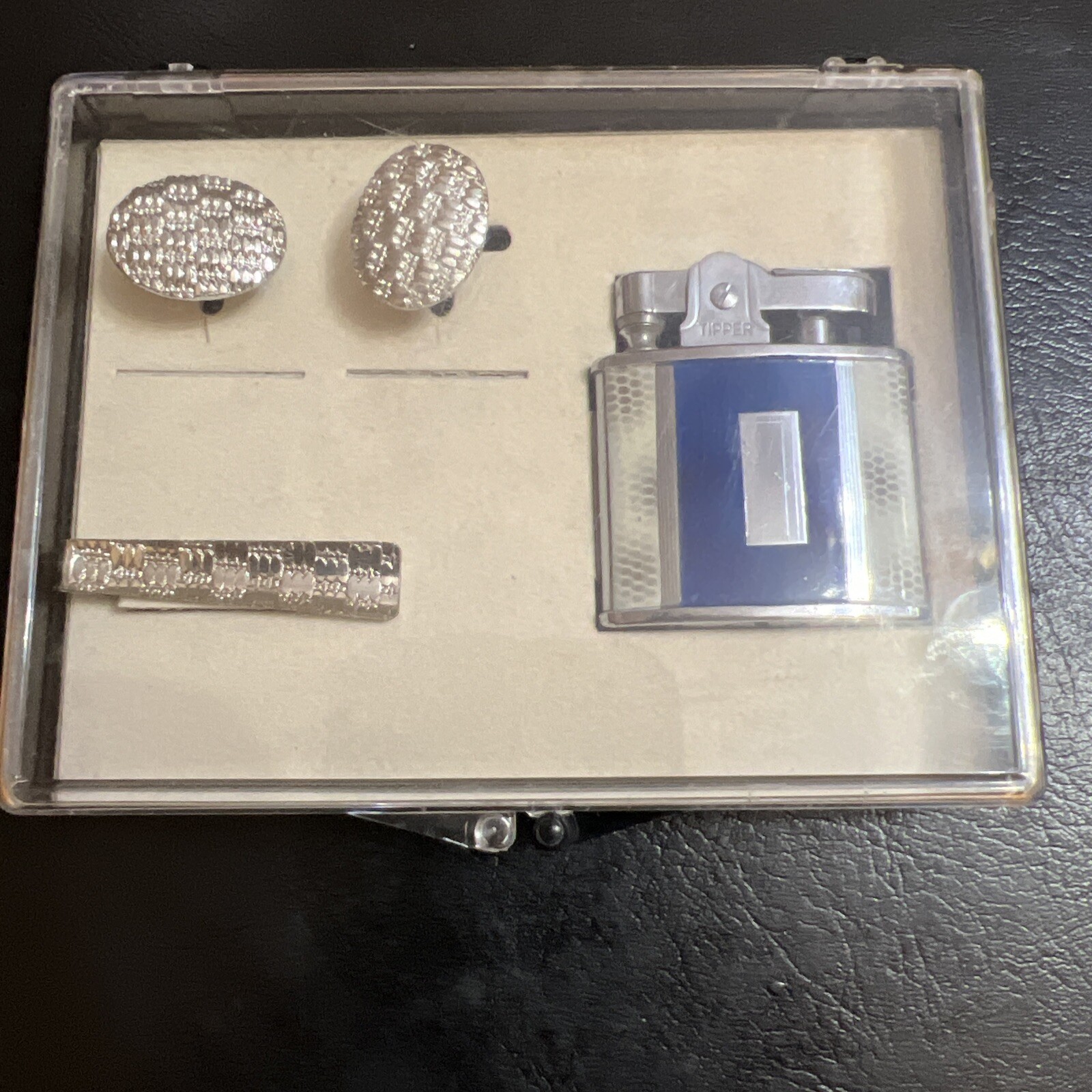 Cufflinks Tie Clip Set New Old Stock