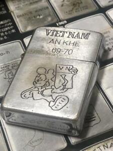 Less Than Half Price Vietnam War Zippo Oil Lighter An Khe 69 70 Walt Disney Mickey Mouse Used Courier Service Free Shipping Ateez Kqent Com