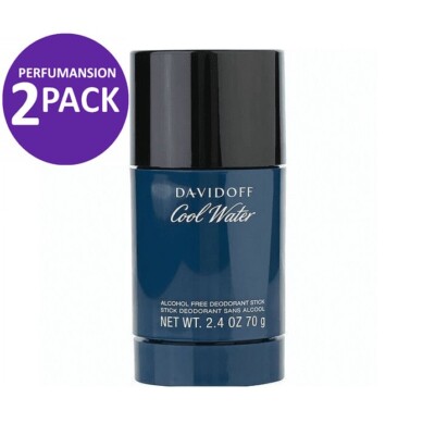 2 Davidoff Cool Water Deodorant Stick for Men 2.4 Oz / 70g COOLWATER DEO STK NEW