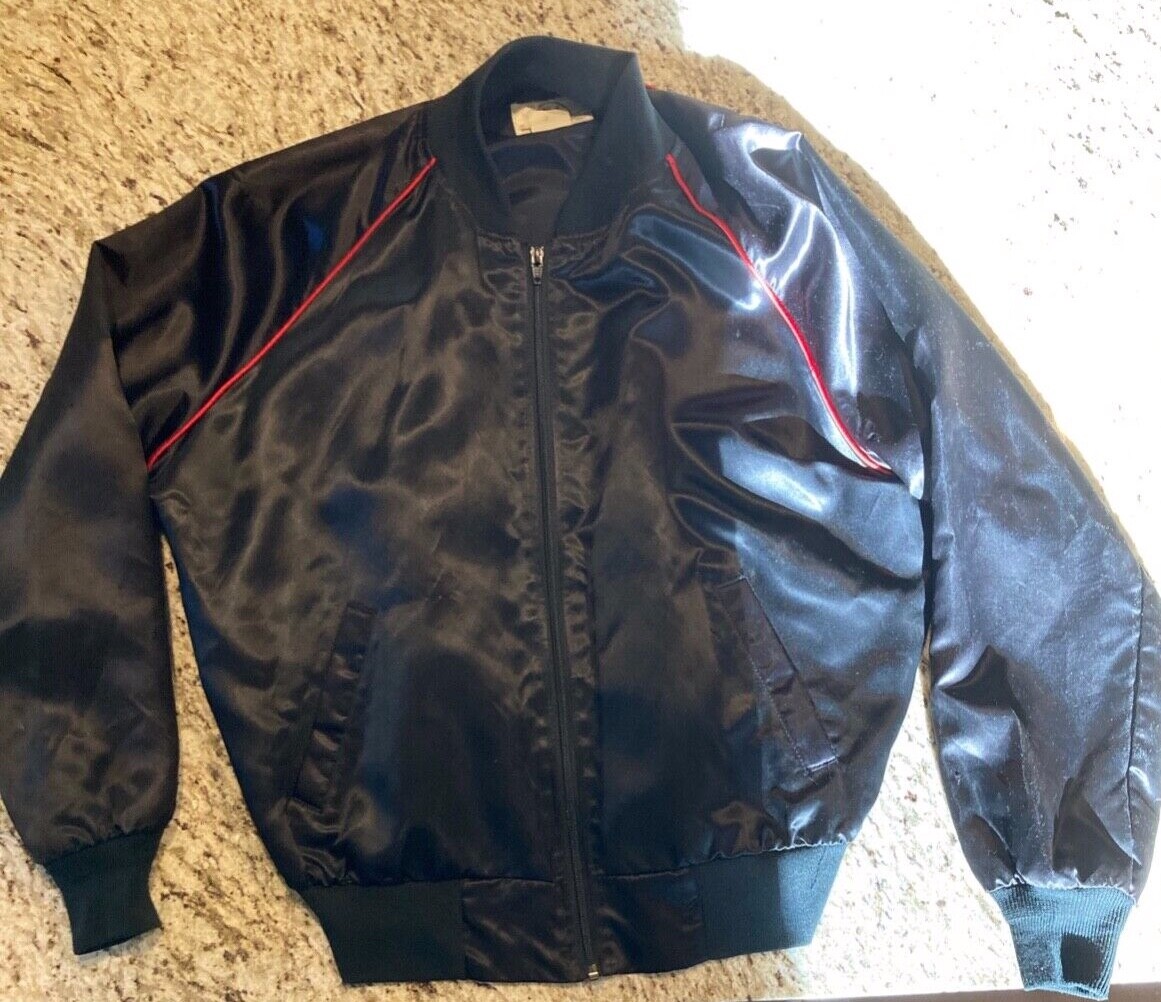 Vintage Walt Disney Studios Bomber Jacket 80s Vintage Large. Satin