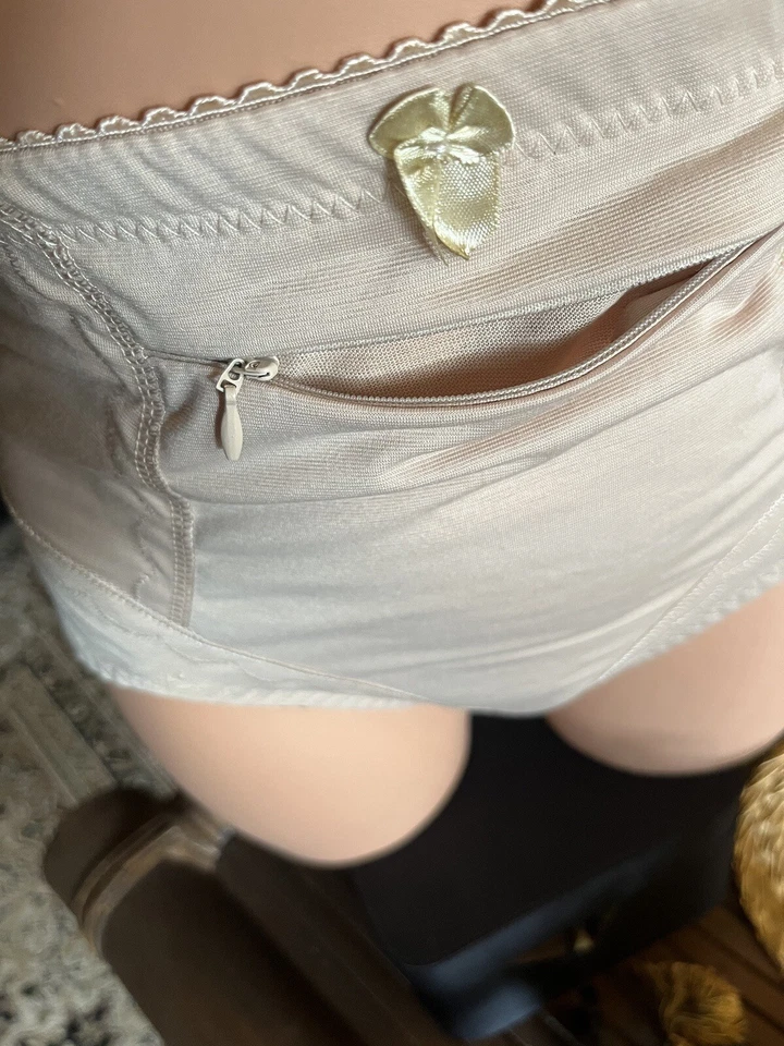 ANGELINA Shaper Panties L beige Zipper Pocket Travel Briefs Shapewear high waist - Image 3 of 4