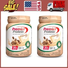 2 Pack Premier Protein 100% Whey Protein Powder, Café Latte, 30g Protein 23.9 oz