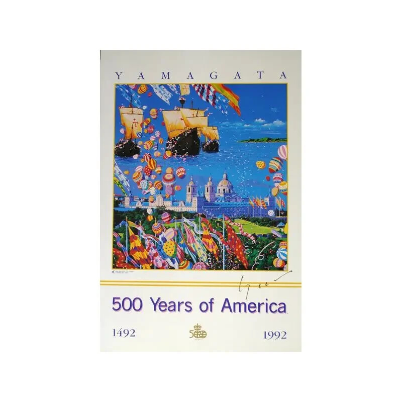 Hiro Yamagata 1992 Signed Poster 