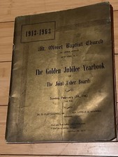Mt. Olivet Baptist Church Golden Jubilee Yearbook of Usher Board Harlem, NY 1963