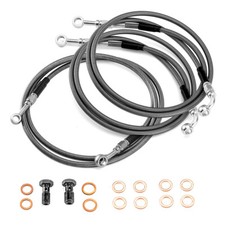 ABS Braided Front Brake Line Kit for 12 14 Ap...