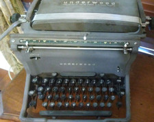 1930s Underwood Rhythm Touch Desktop Typewriter 4 Bank  Art Deco Made in US thumbnail
