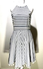 Eliza J Dress circular Open Back strips Summer costal Beach women’s 4