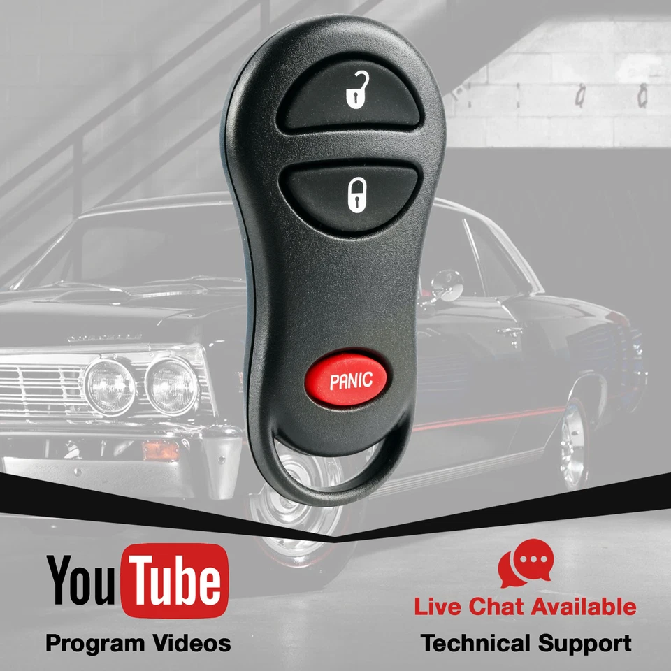 2 Keyless Entry Remote Car Key Fob for 1999 2000 Dodge Dakota GQ43VT9T 56045497 Foto 3 de 4