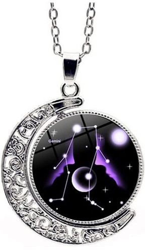 Constellation Zodiac Signs Pendant Necklace Jewelry| 360* Galaxy Crescent| Gifts - Bild 8 von 50