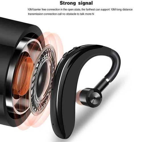 Bluetooth 5.0 Headset Wireless Earpiece Handsfree Earphone NEW K6U7 Earbuds Q8T7