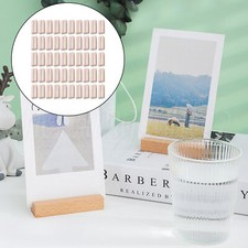 Natural Wooden Place Card Holder Table Display Stand 2.75"x1.06"x0.71" Set of 50