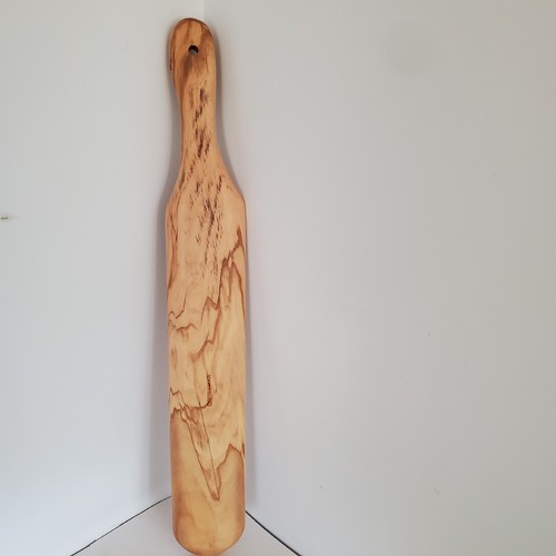 SWISSMAR Italian Olive Wood 2 3/4" Wide Serving Tray 19.5” Long w/Handle Classic - Picture 3 of 11