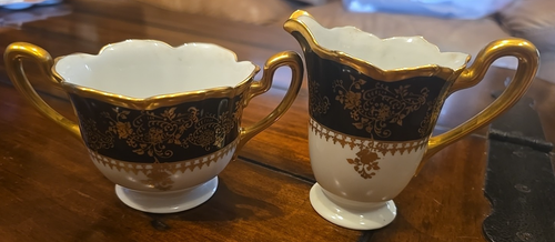 Antique Pickard Creamer and Sugar Set - Picture 14 of 14