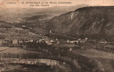 Old postcard 19 - ST-THOMAS (Corrèze) - 16. Monts d'Auvergne seen from Organs
