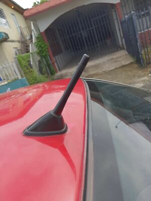 4 inch '' Short Black Aluminum Antenna Mast AM/FM for MITSUBISHI LANCER 2002-2007