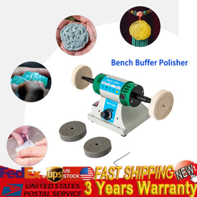 Variable Speed Bench Grinder Jewelry Polisher Polishing Machine Craft Buffing