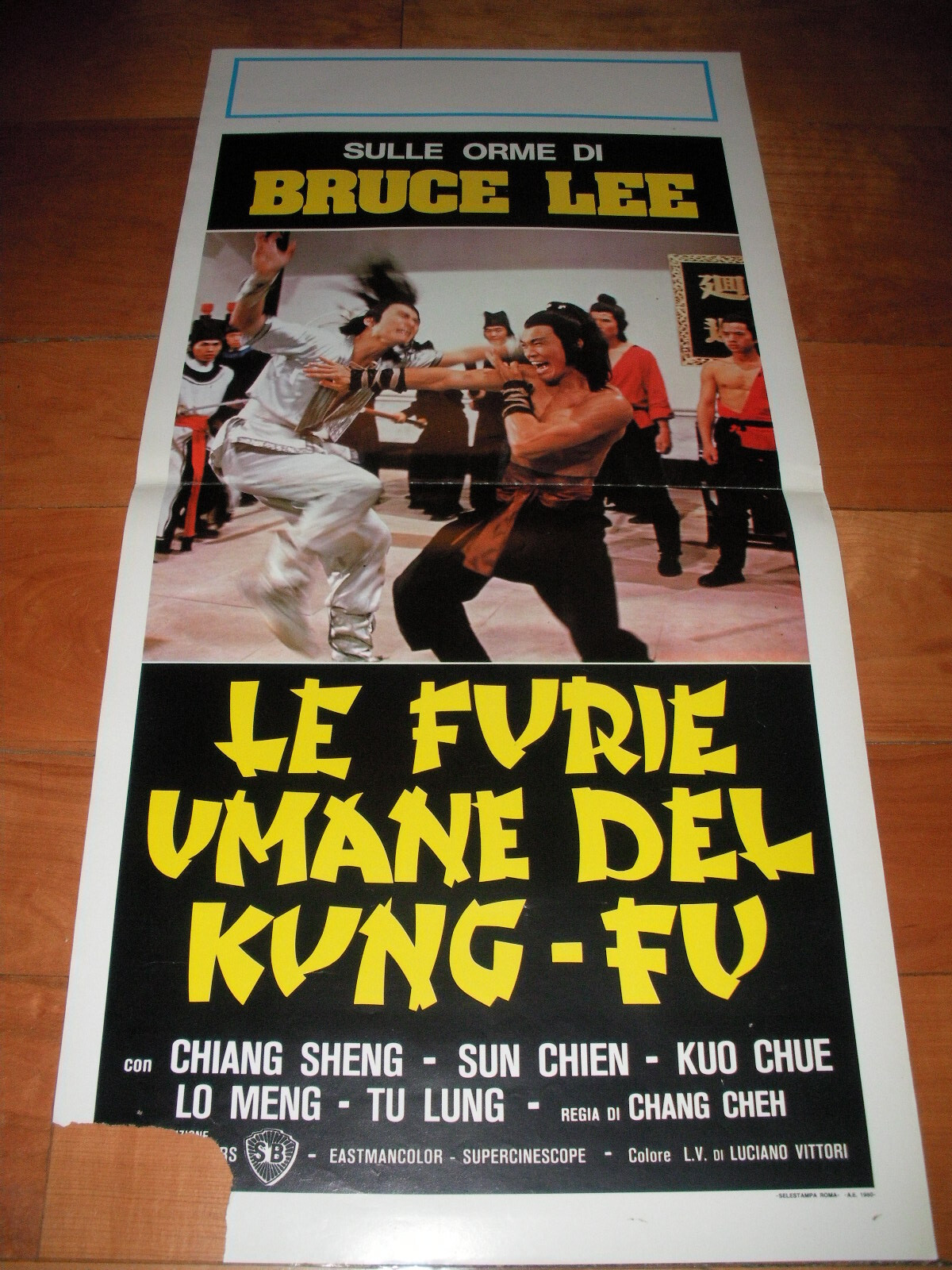Locandina originale film Le furie umane del kung fu (1978) - Regia di Chang Cheh