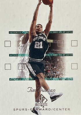 2001-02 SP Authentic TIM DUNCAN San Antonio Spurs