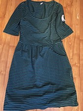 Brand New W/H Tag, OLD NAVY, Summer, Striped, Black/Green, Meduim Dress