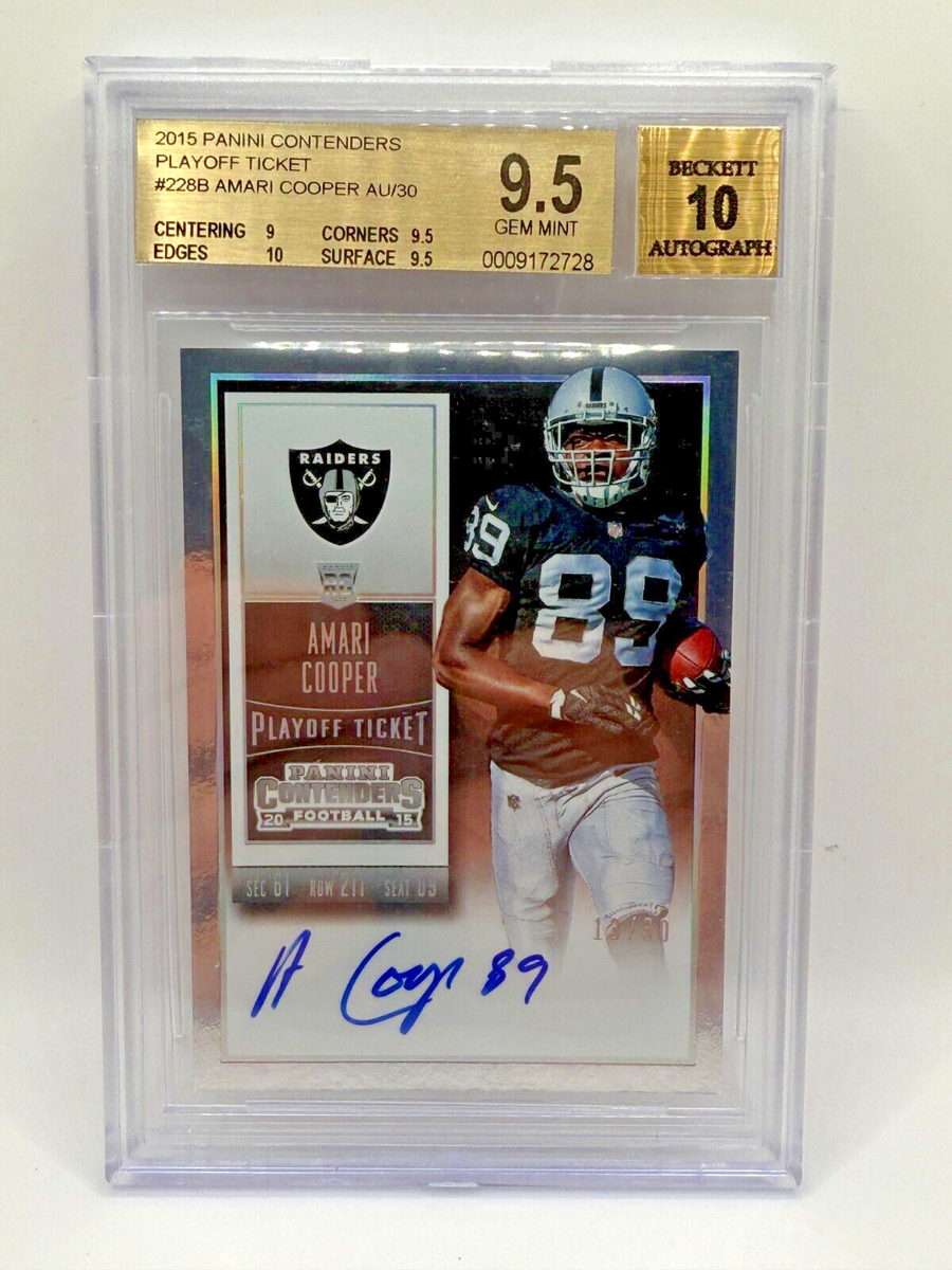 AMARI COOPER RC 2015 CONTENDERS PLAYOFF TICKET ROOKIE AUTO SSP BGS
