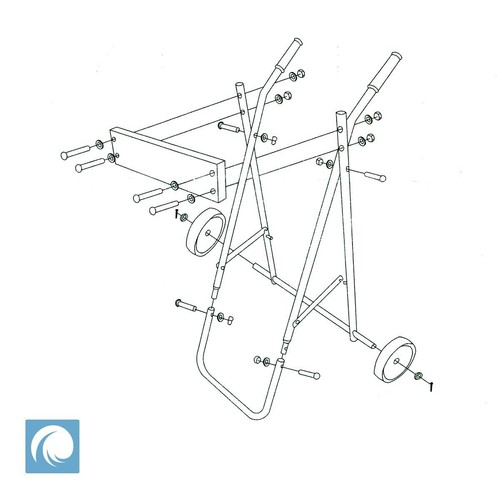 Soporte de carro de motor fueraborda para motor de costilla de barco. 70 kg de capacidad de carga de alta resistencia - Imagen 6 de 6